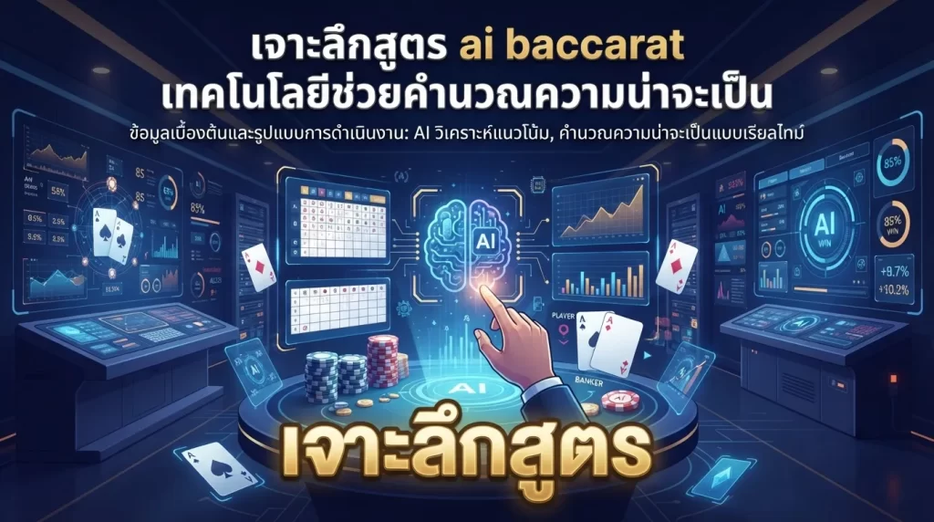 เจาะลึกสูตร ai baccarat เทคโนโลยีช่วยคำนวณความน่าจะเป็น